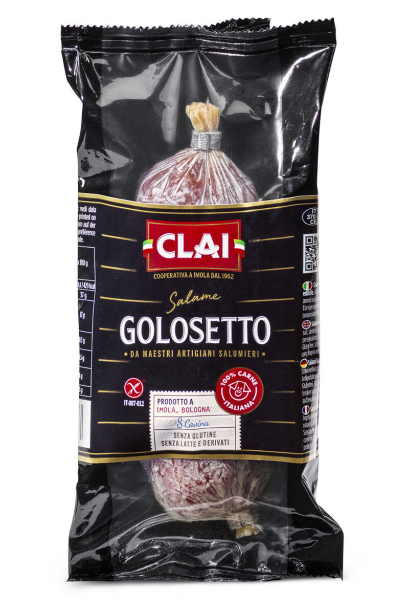 Prodotto con carni 100% italiane, il “Golosetto" Clai è il classico salamino dal gusto delicato, ideale per spuntini e aperitivi veloci.