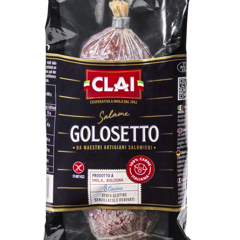 Prodotto con carni 100% italiane, il “Golosetto" Clai è il classico salamino dal gusto delicato, ideale per spuntini e aperitivi veloci.