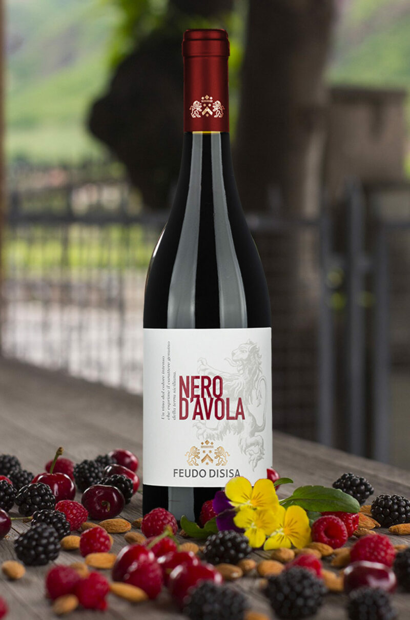 Il Nero d'Avola di Feudo Disisa si presenta nel calice di un colore rosso rubino con riflessi porpora. Al naso sfoggia profumi di frutti di bosco maturi seguiti da sentori di fiori rossi ed erbe mediterranee e da calde note di spezie scure orientali. Il sorso è fresco sapido e fruttato supportato da una trama tannica ben integrata. A tavola si abbina bene a formaggi e a gustosi piatti di terra soprattutto se a base di pomodoro e/o carni rosse.